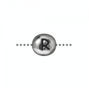 R Alphabet Bead 6.75 X 6mm - 1개