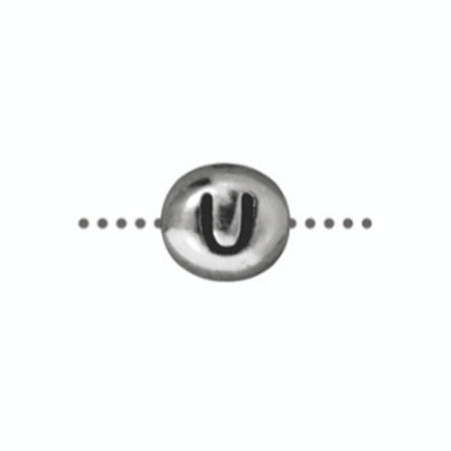 U Alphabet Bead 6.75 X 6mm - 1개