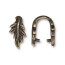 Botanical Pinch Bail 9.25x16.1mm - 1개