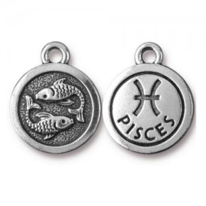 Pisces Charm 15.75x18.75mm - 1개