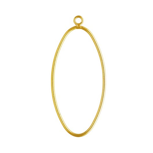 14K 골드필드 오벌드롭 펜던트 30x15mm - 1개