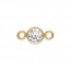 14K 골드필드 3.0mm White Topaz Bezel Connector - 1개