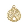 14K 골드필드 Sand Dollar 펜던트 10mm - 1개