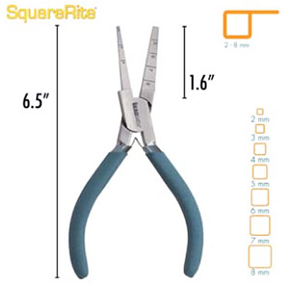 Square Rite Pliers Marked 2-8mm Square Loops